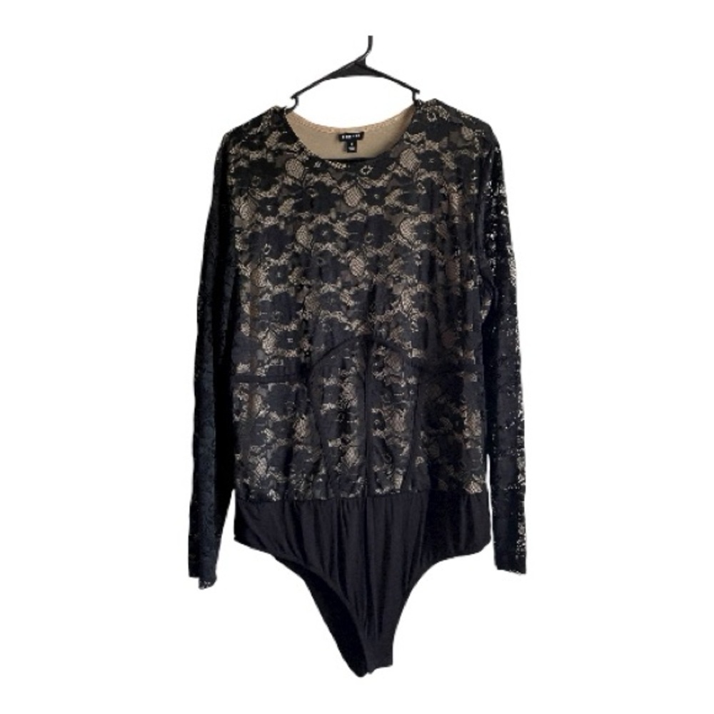 Elegant Black Lace Long Sleeve Top